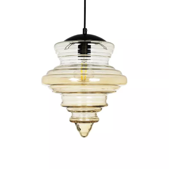 CORTE 206-0029 Μοντέρνο Κρεμαστό Φωτιστικό Οροφής με Ντουί 1 x E27 AC 220-240V IP20 - Mελί - Μ25 x Π25 x Υ30cm