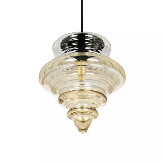 CORTE 206-0029 Μοντέρνο Κρεμαστό Φωτιστικό Οροφής με Ντουί 1 x E27 AC 220-240V IP20 - Mελί - Μ25 x Π25 x Υ30cm