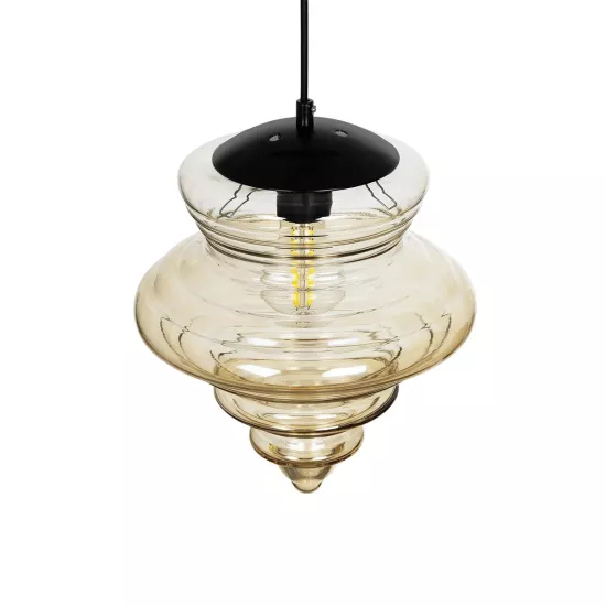 CORTE 206-0029 Μοντέρνο Κρεμαστό Φωτιστικό Οροφής με Ντουί 1 x E27 AC 220-240V IP20 - Mελί - Μ25 x Π25 x Υ30cm