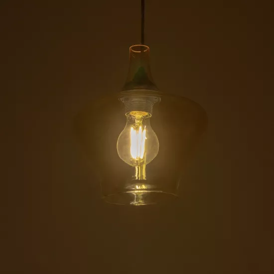 OVOCE 206-0033 Μοντέρνο Κρεμαστό Φωτιστικό Οροφής με Ντουί 1 x E27 AC 220-240V IP20 - Mελί - Μ20 x Π20 x Υ22cm