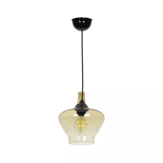 OVOCE 206-0033 Μοντέρνο Κρεμαστό Φωτιστικό Οροφής με Ντουί 1 x E27 AC 220-240V IP20 - Mελί - Μ20 x Π20 x Υ22cm