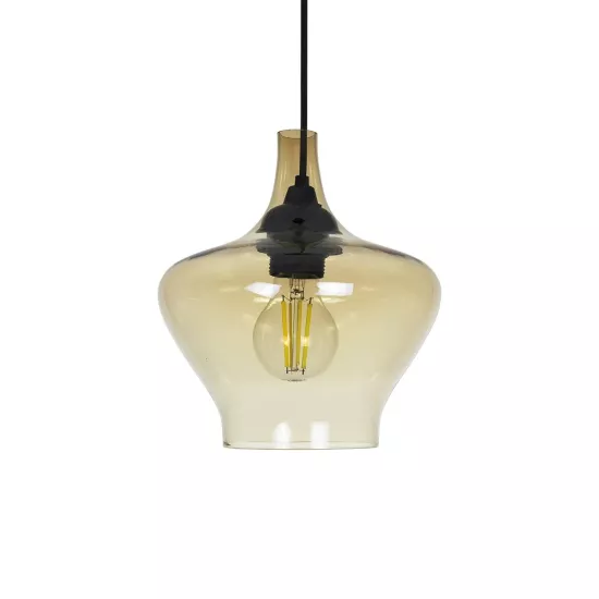 OVOCE 206-0033 Μοντέρνο Κρεμαστό Φωτιστικό Οροφής με Ντουί 1 x E27 AC 220-240V IP20 - Mελί - Μ20 x Π20 x Υ22cm