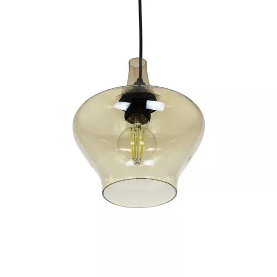 OVOCE 206-0033 Μοντέρνο Κρεμαστό Φωτιστικό Οροφής με Ντουί 1 x E27 AC 220-240V IP20 - Mελί - Μ20 x Π20 x Υ22cm