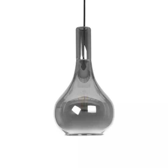 ΤΟΝΕ 206-0034 Μοντέρνο Κρεμαστό Φωτιστικό Οροφής με Ντουί 1 x E27 AC 220-240V IP20 - Μαύρο Φιμέ - Μ20 x Π20 x Υ36cm