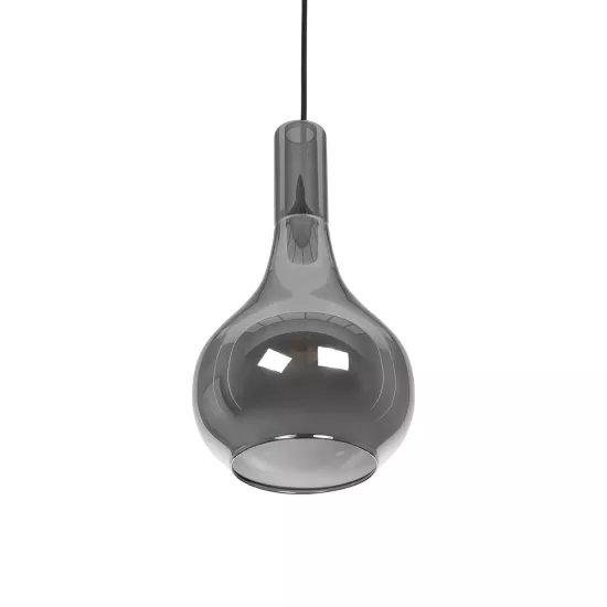 ΤΟΝΕ 206-0034 Μοντέρνο Κρεμαστό Φωτιστικό Οροφής με Ντουί 1 x E27 AC 220-240V IP20 - Μαύρο Φιμέ - Μ20 x Π20 x Υ36cm