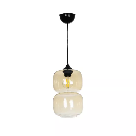 PIAGE 206-0037 Μοντέρνο Κρεμαστό Φωτιστικό Οροφής με Ντουί 1 x E27 AC 220-240V IP20 - Mελί - Μ17 x Π17 x Υ25cm