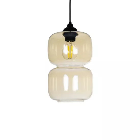 PIAGE 206-0037 Μοντέρνο Κρεμαστό Φωτιστικό Οροφής με Ντουί 1 x E27 AC 220-240V IP20 - Mελί - Μ17 x Π17 x Υ25cm