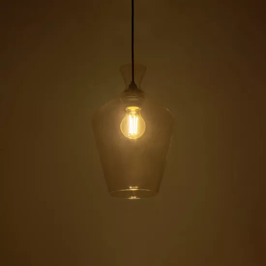 BOHEMIA 206-0040 Μοντέρνο Κρεμαστό Φωτιστικό Οροφής με Ντουί 1 x E27 AC 220-240V IP20 - Διάφανο - Μ20 x Π20 x Υ32cm