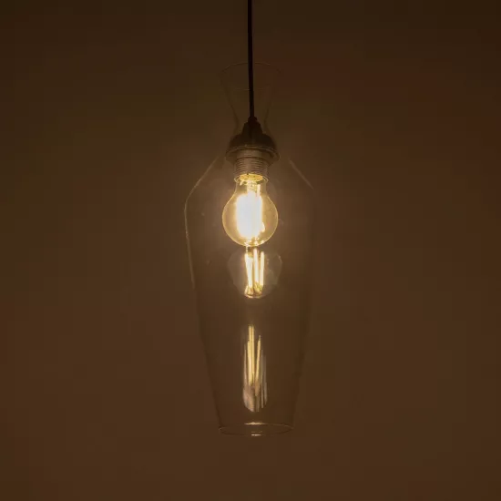 BOHEMIA 206-0041 Μοντέρνο Κρεμαστό Φωτιστικό Οροφής με Ντουί 1 x E27 AC 220-240V IP20 - Διάφανο - Μ15 x Π15 x Υ40cm