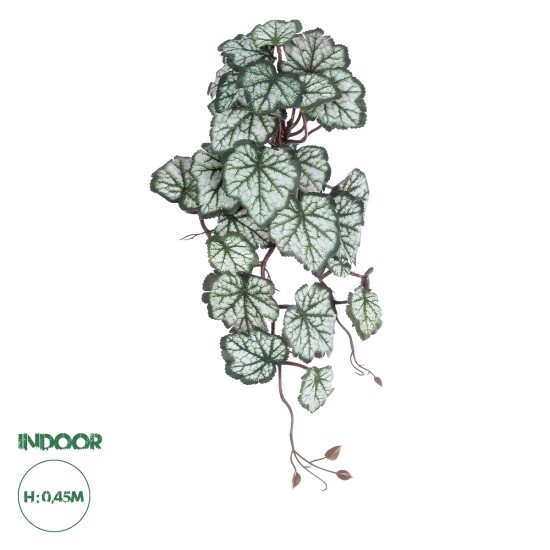 Artificial Garden REX BEGONIA HANGING PLANT 20604 Τεχνητό Διακοσμητικό Κρεμαστό Φυτό Βιγόνια Υ45cm