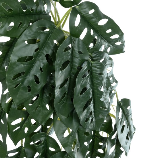 Artificial Garden MONSTERA HANGING PLANT 20608 - Τεχνητό Διακοσμητικό Κρεμαστό Φυτό Μονστέρα Υ45cm