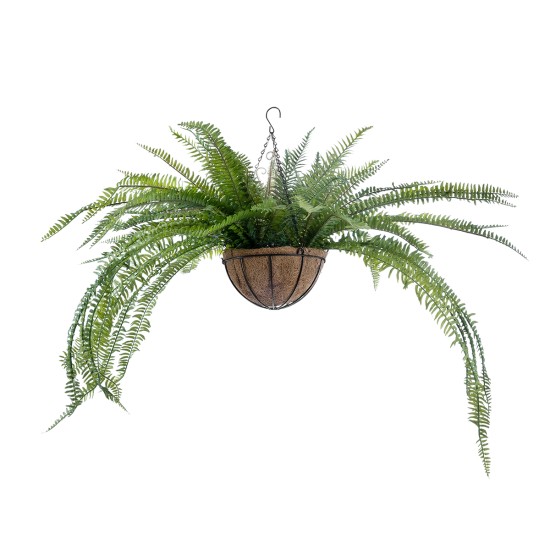 Artificial Garden FERN HANGING PLANT 20624 Τεχνητό Κρεμαστό Διακοσμητικό Φυτό Φτέρης Y45cm