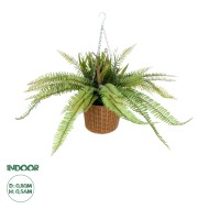 Artificial Garden FERN HANGING BOUQUET PLANT 20629 Τεχνητό Κρεμαστό Διακοσμητικό Φυτό Φτέρης  Y56cm