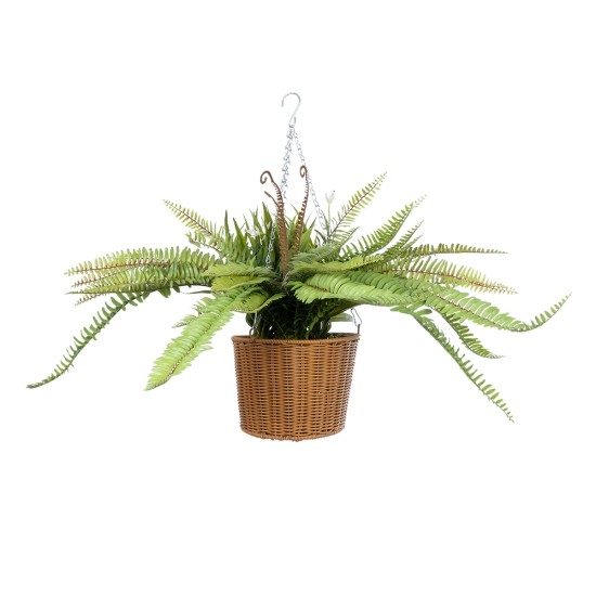 Artificial Garden FERN HANGING BOUQUET PLANT 20629 Τεχνητό Κρεμαστό Διακοσμητικό Φυτό Φτέρης  Y56cm