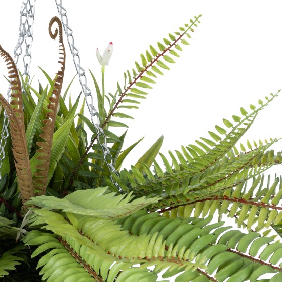 Artificial Garden FERN HANGING BOUQUET PLANT 20629 Τεχνητό Κρεμαστό Διακοσμητικό Φυτό Φτέρης  Y56cm