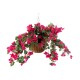 Artificial Garden RHODODENDRON HANGING PLANT 20634 Τεχνητό Κρεμαστό Διακοσμητικό Φυτό Τριανταφυλλιάς Y60cm