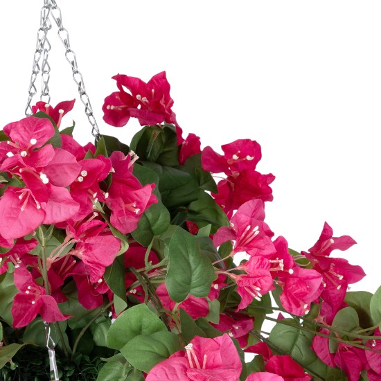 Artificial Garden RHODODENDRON HANGING PLANT 20634 Τεχνητό Κρεμαστό Διακοσμητικό Φυτό Τριανταφυλλιάς Y60cm