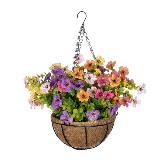 Artificial Garden GERBERA HANGING PLANT 20635 Τεχνητό Κρεμαστό Διακοσμητικό Φυτό Ζέρμπερας Y55cm