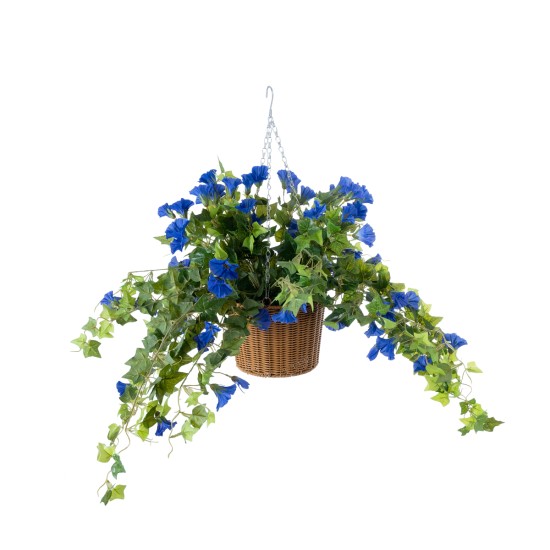 Artificial Garden MORNING GLORY HANGING PLANT 20636 Τεχνητό Κρεμαστό Διακοσμητικό Φυτό Ορτανσίας Y55cm