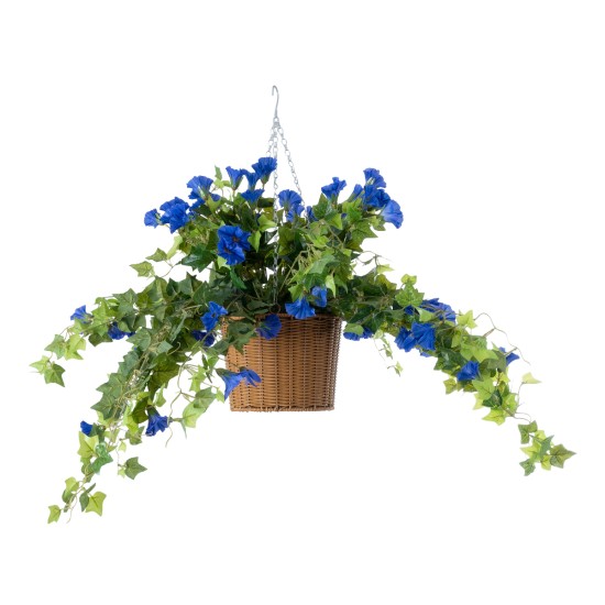 Artificial Garden MORNING GLORY HANGING PLANT 20636 Τεχνητό Κρεμαστό Διακοσμητικό Φυτό Ορτανσίας Y55cm