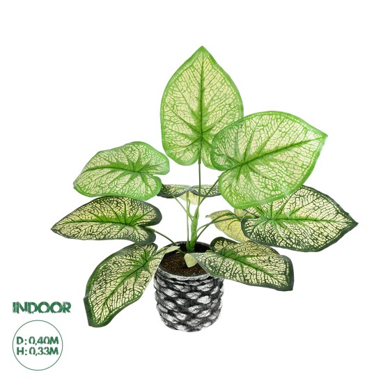 Artificial Garden CALADIUM 20889 Τεχνητό Διακοσμητικό Φυτό Τροπικό Φυτό Φ40 x Υ33cm