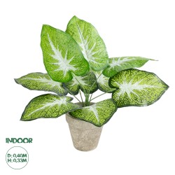 Artificial Garden CALADIUM POTTED PLANT 20894 Διακοσμητικό Φυτό Καλάντιουμ Φ40 x Υ33cm