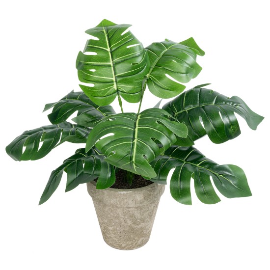 Artificial Garden MONSTERA POTTED PLANT 20895 - Διακοσμητικό Φυτό Μονστέρα Φ40 x Υ33cm