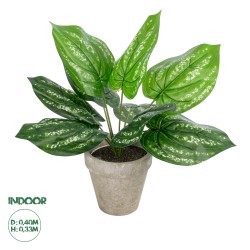 Artificial Garden SILVER POTHOS POTTED PLANT 20896 Διακοσμητικό Φυτό Πόθος Φ40 x Υ33cm