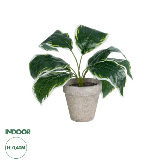 Artificial Garden WHITE HOSTA PLANT 20900 Διακοσμητικό Φυτό Λευκή  Χόστα Φ45 x Υ40cm