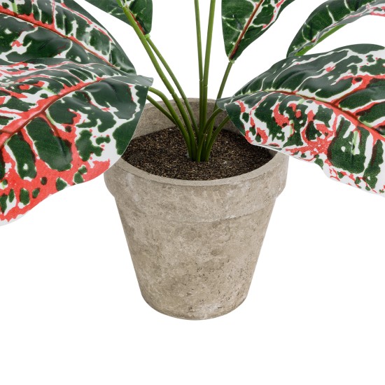 Artificial Garden RED AGLAONEMA POTTED PLANT 20901 Διακοσμητικό Φυτό Κόκκινο Αγλαόνημα Φ40 x Υ33cm