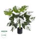 Artificial Garden ALBINO MONSTERA PLANT 20935 - Διακοσμητικό Φυτό Λευκή Μονστέρα Φ60 x Υ55cm