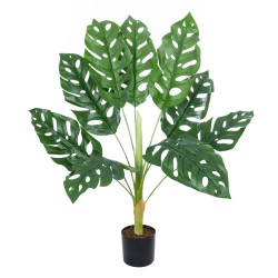 Artificial Garden MONSTERA PLANT 20937 - Διακοσμητικό Φυτό Μονστέρα Φ90 x Υ80cm