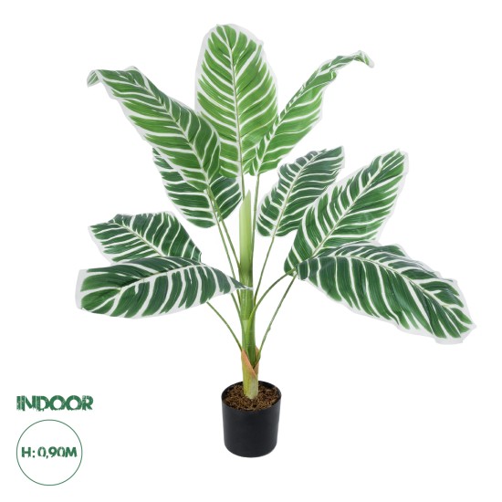 Artificial Garden WHITE ZEBRA PLANT 20943 Τεχνητό Διακοσμητικό Φυτό Λευκή Ζέβρα Φ90 x Υ90cm