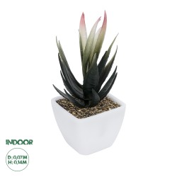 Artificial Garden SUCCULENT ALOE POTTED PLANT 20974 Διακοσμητικό Φυτό Αλόης Φ7 x Υ14cm