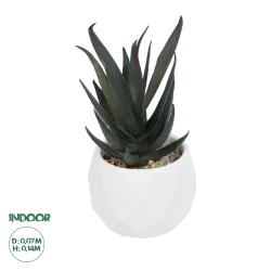 Artificial Garden SUCCULENT ALOE POTTED PLANT 20978 Διακοσμητικό Φυτό Αλόης Φ7 x Υ14cm