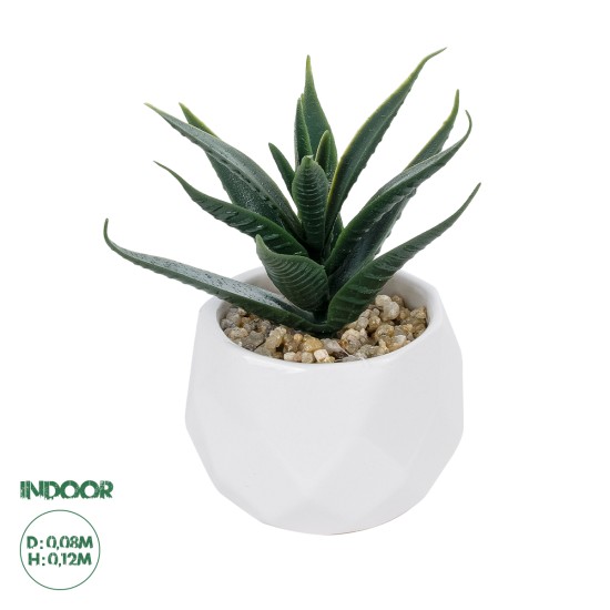 Artificial Garden SUCCULENT ALOE POTTED PLANT 20992 Διακοσμητικό Φυτό Αλόη Φ8 x Υ12cm