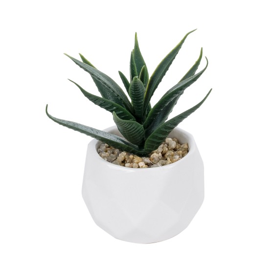 Artificial Garden SUCCULENT ALOE POTTED PLANT 20992 Διακοσμητικό Φυτό Αλόη Φ8 x Υ12cm