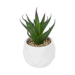 Artificial Garden SUCCULENT ALOE POTTED PLANT 20993 Διακοσμητικό Φυτό Αλόη Φ8 x Υ12cm