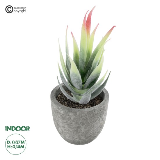 Artificial Garden SUCCULENT ALOE 21009 Διακοσμητικό Φυτό Παχύφυτο Αλόη Υ14cm