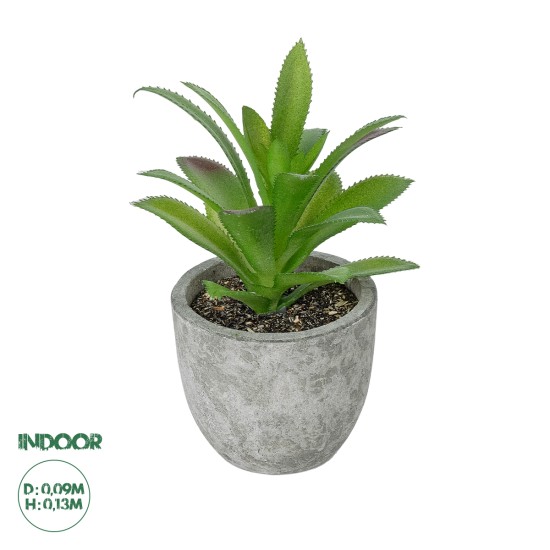 Artificial Garden SUCCULENT ALOE POTTED PLANT 21012 Διακοσμητικό Φυτό Αλόη  Φ9 x Υ13cm