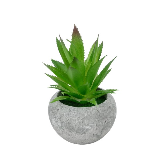 Artificial Garden SUCCULENT ALOE POTTED PLANT 21037 Διακοσμητικό Φυτό Αλόη Φ10 x Υ15cm