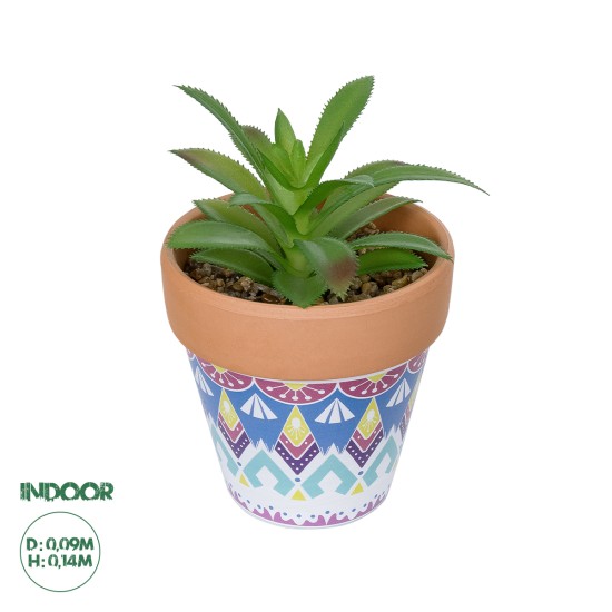 Artificial Garden SUCCULENT ALOE POTTED PLANT 21040 Διακοσμητικό Φυτό Αλόη Φ9 x Υ14cm