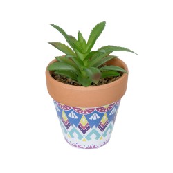 Artificial Garden SUCCULENT ALOE POTTED PLANT 21040 Διακοσμητικό Φυτό Αλόη Φ9 x Υ14cm