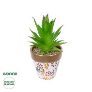 Artificial Garden SUCCULENT ALOE POTTED PLANT 21044 Διακοσμητικό Φυτό Αλόη Φ12 x Υ16cm