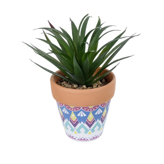 Artificial Garden SUCCULENT SANSEVIERIA POTTED PLANT 21047 Διακοσμητικό Φυτό Σανσεβιέρια  Φ16x Υ20cm