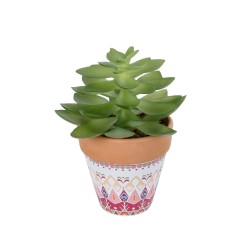 Artificial Garden SUCCULENT ECHEVERIA POTTED PLANT 21048 Διακοσμητικό Φυτό Εχεβέρια Φ13 x Υ18cm