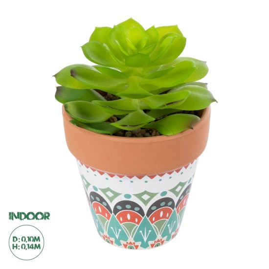 Artificial Garden SUCCULENT ECHEVERIA 21049 Διακοσμητικό Φυτό Παχύφυτο Εχεβέρια Υ14cm