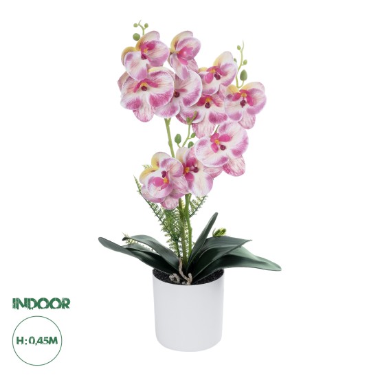 Artificial Garden PINK ORCHID 21077 Διακοσμητικό Φυτό Ροζ Ορχιδέα Υ45cm