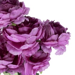 Artificial Garden  PURPLE PEONY FLOWER BRANCH 21080 Τεχνητό Διακοσμητικό Μπουκέτο Μώβ Παιώνιας Y45cm