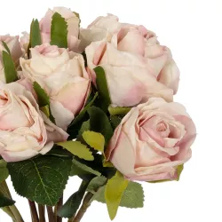 Artificial Garden PINK ROSE BOUQUET 21082 Τεχνητό Διακοσμητικό Μπουκέτο Τριαντάφυλλα Ροζ Y36cm